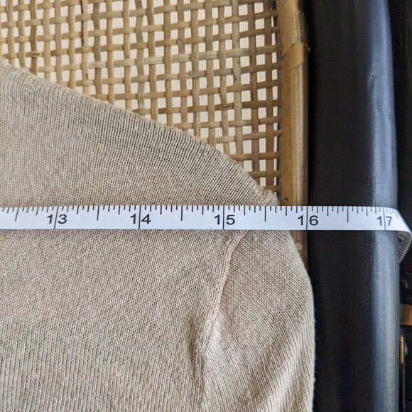 Ralph Lauren Sport beige cotton / silk lightweight sweater, GUC, M - Picture 4 of 7